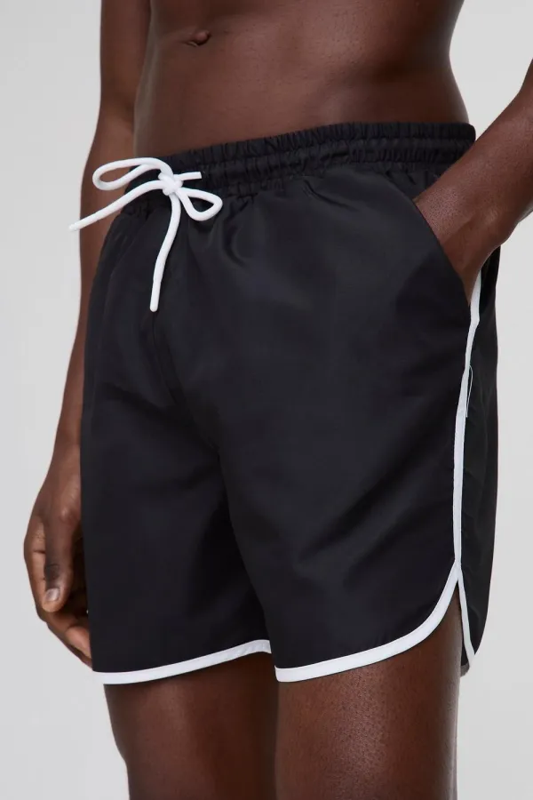 Daily Regular Fit Runner Hem Swim Polyester Trunks