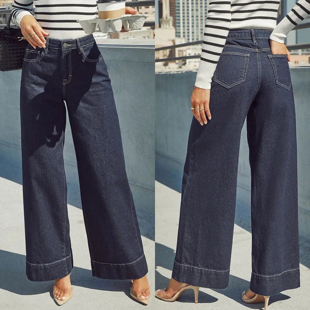 Women's High Waist Wide Leg Jeans