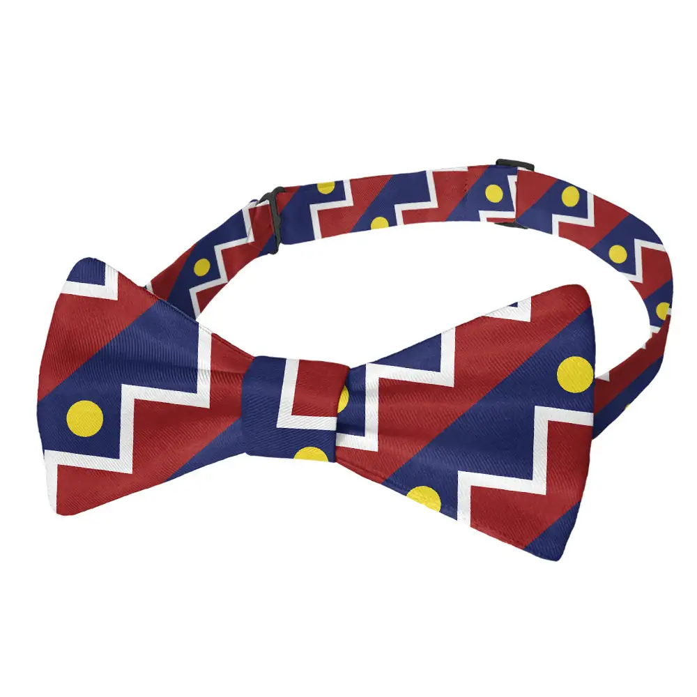 Refined Flag Motif Bow Tie