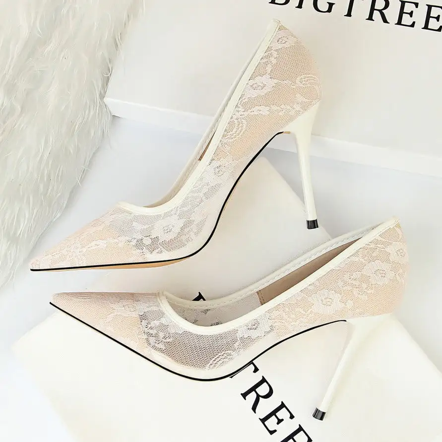 Hollow Detail Pointed Toe Stiletto Heels