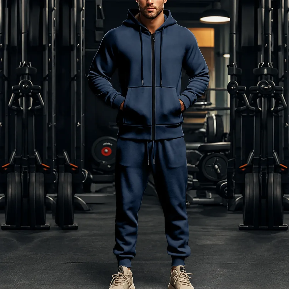 Fleece-Lined Zip Hoodie Jogger Se