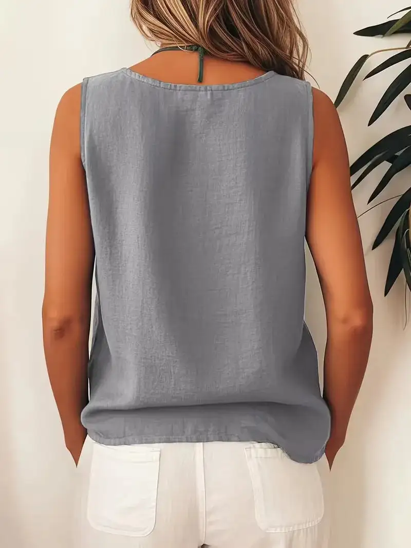 Button Detail Everyday Blouse
