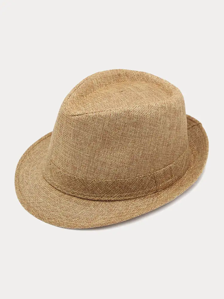 Beach Sun Protection Cotton Fedora Hat