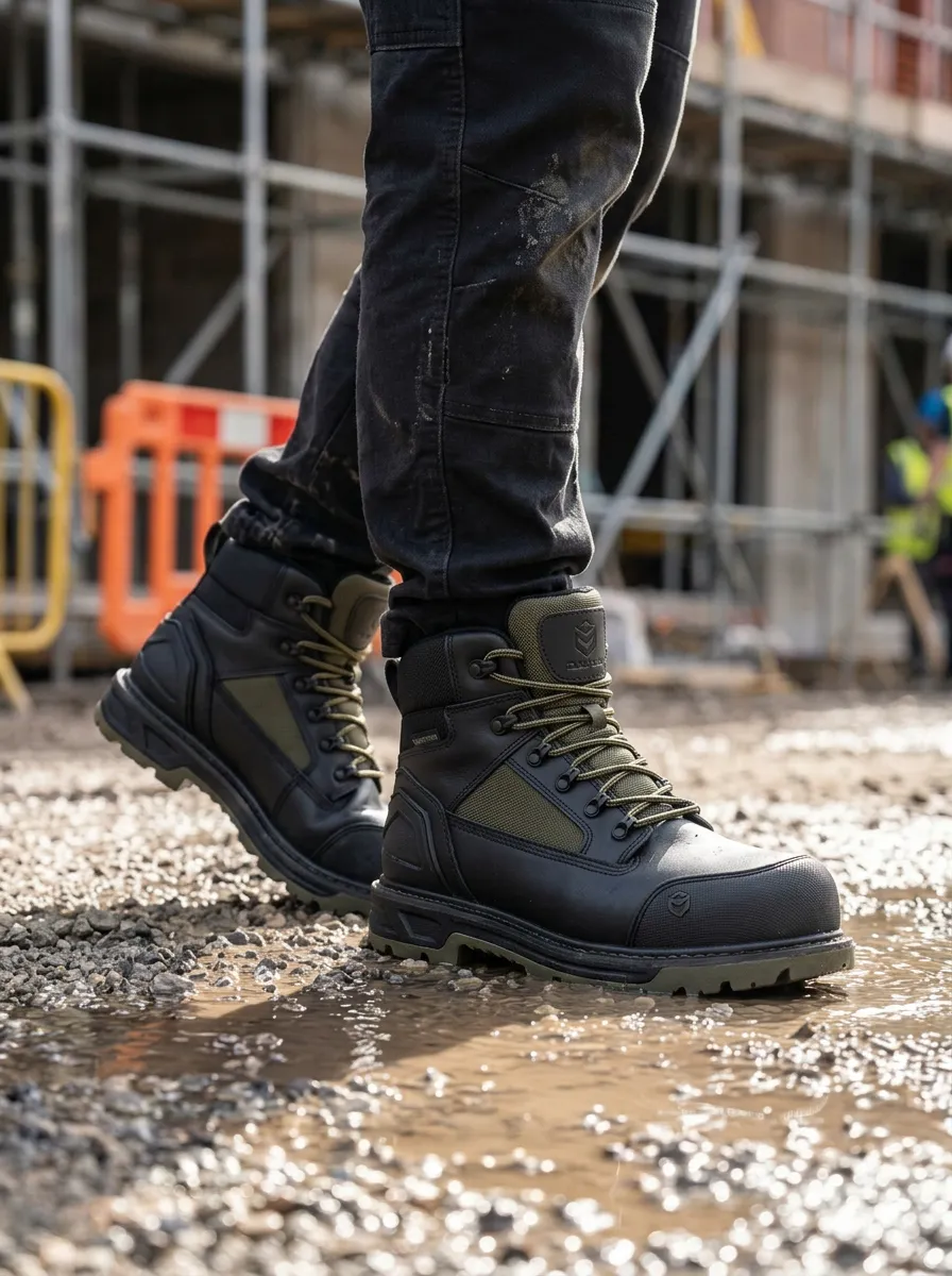 Men's Waterproof Construction Outdoor Graphic Detail Work Boots