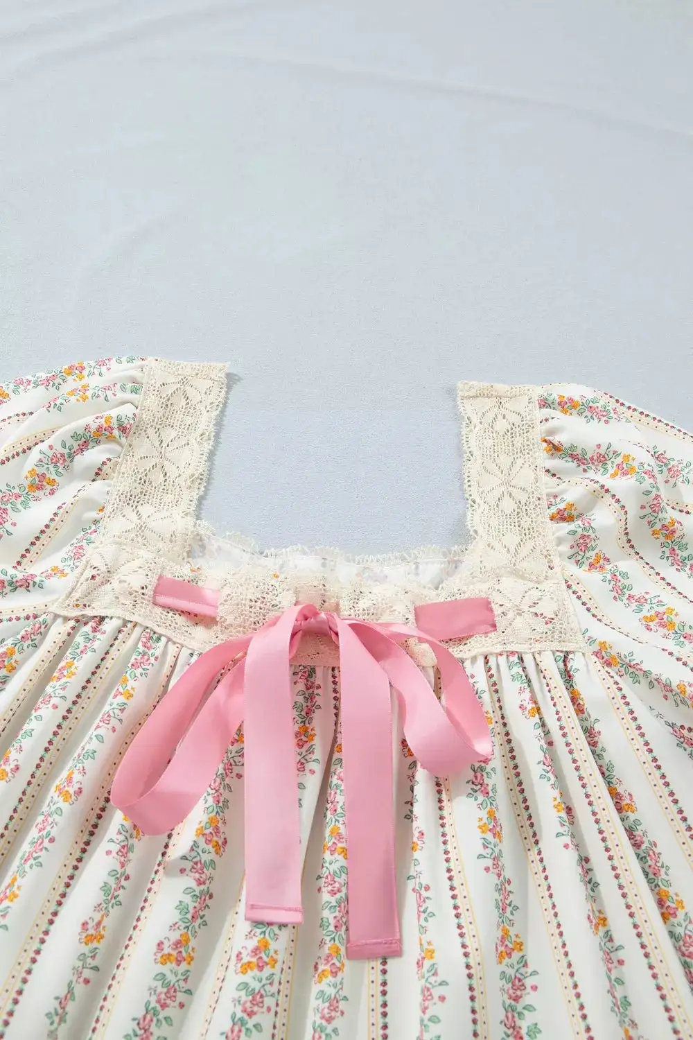 Comfort Fit Floral Printed Ribbed Mini Dress