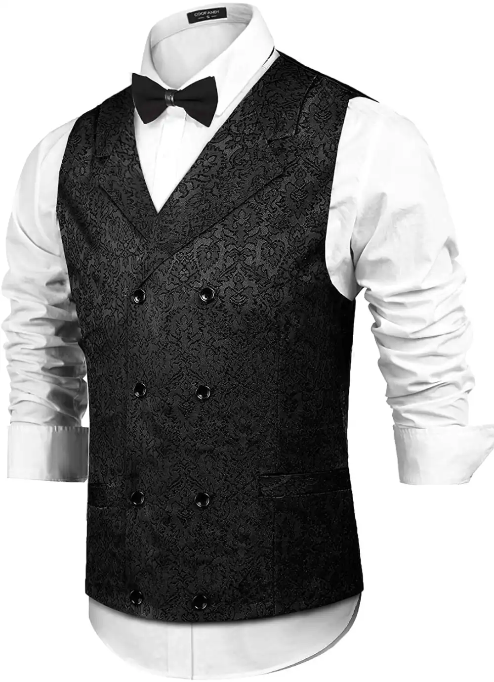 Clean Seamed V-Neck Suit Vest