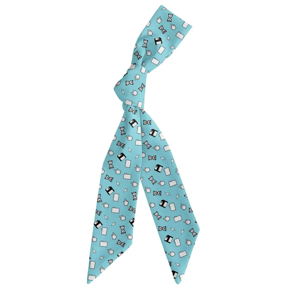 Computer Blues Design Hair Scarf