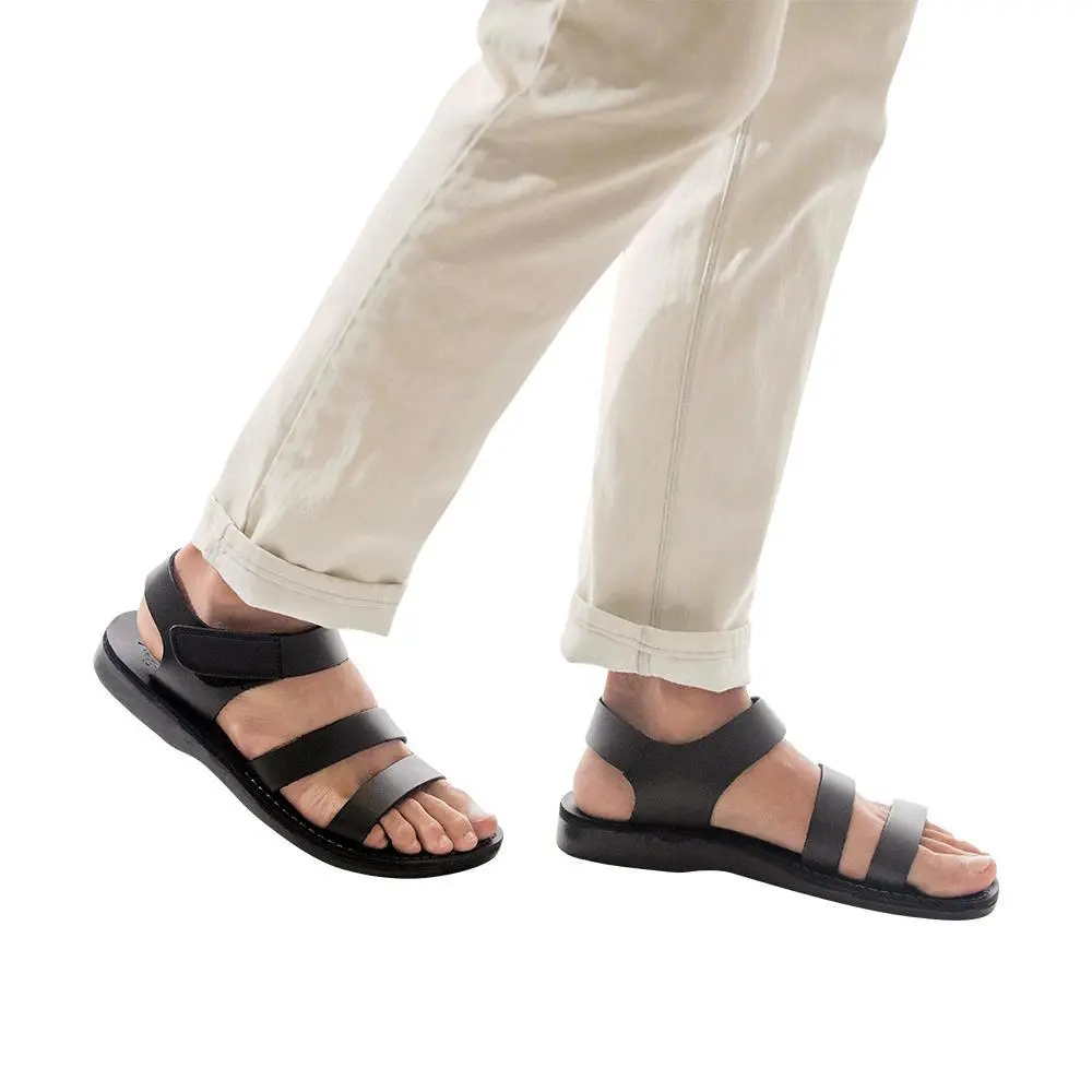 Leather Velcro Strap Sandals