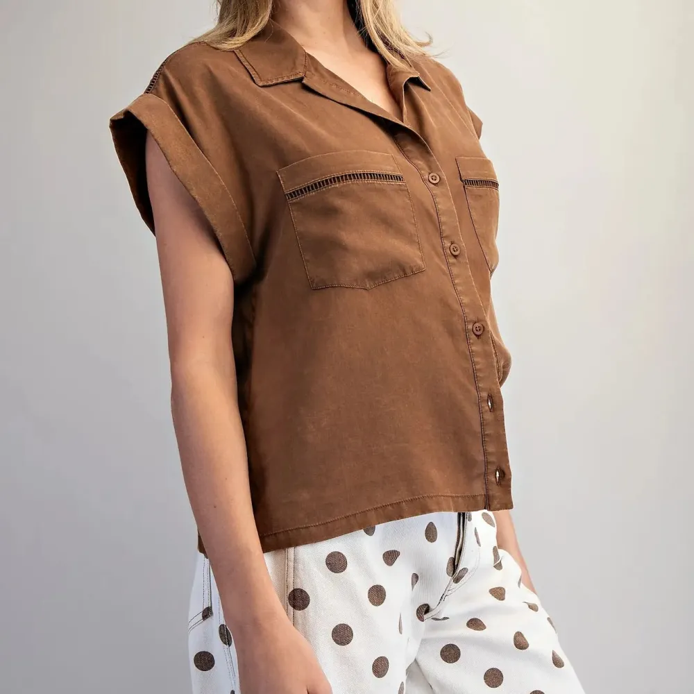 Ladder Stitch Pocket Top