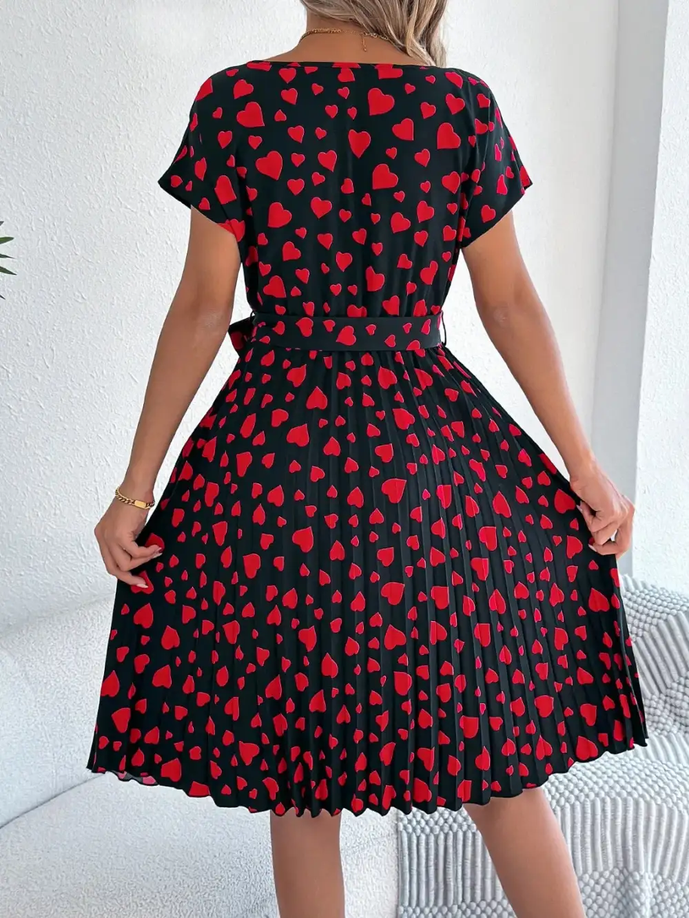Everyday Tie Detail High Waist Dress