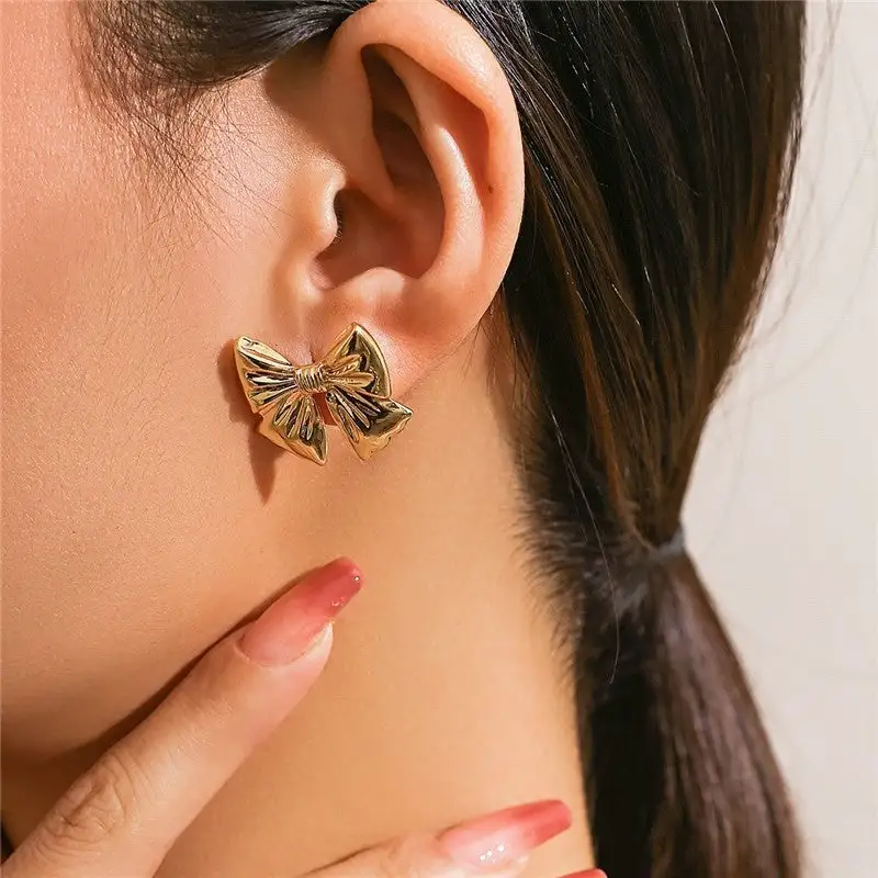 Butterfly Bow Statement Earrings