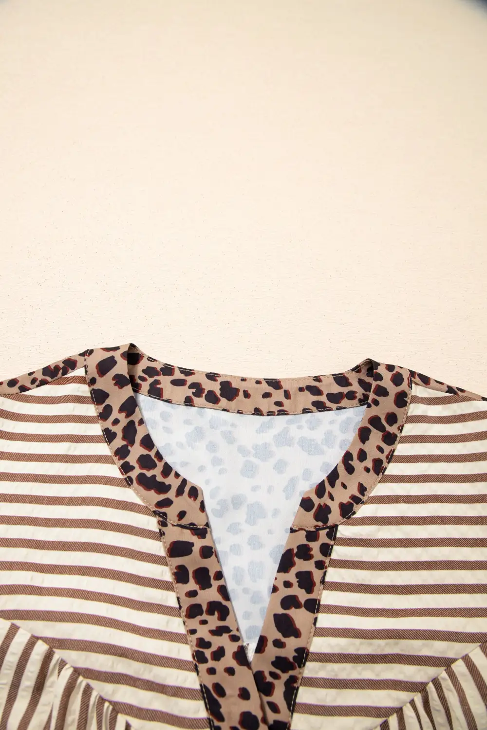 Structured Shape Striped Animal Print Dress