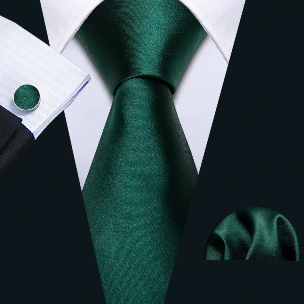 Solid Silk Necktie Set