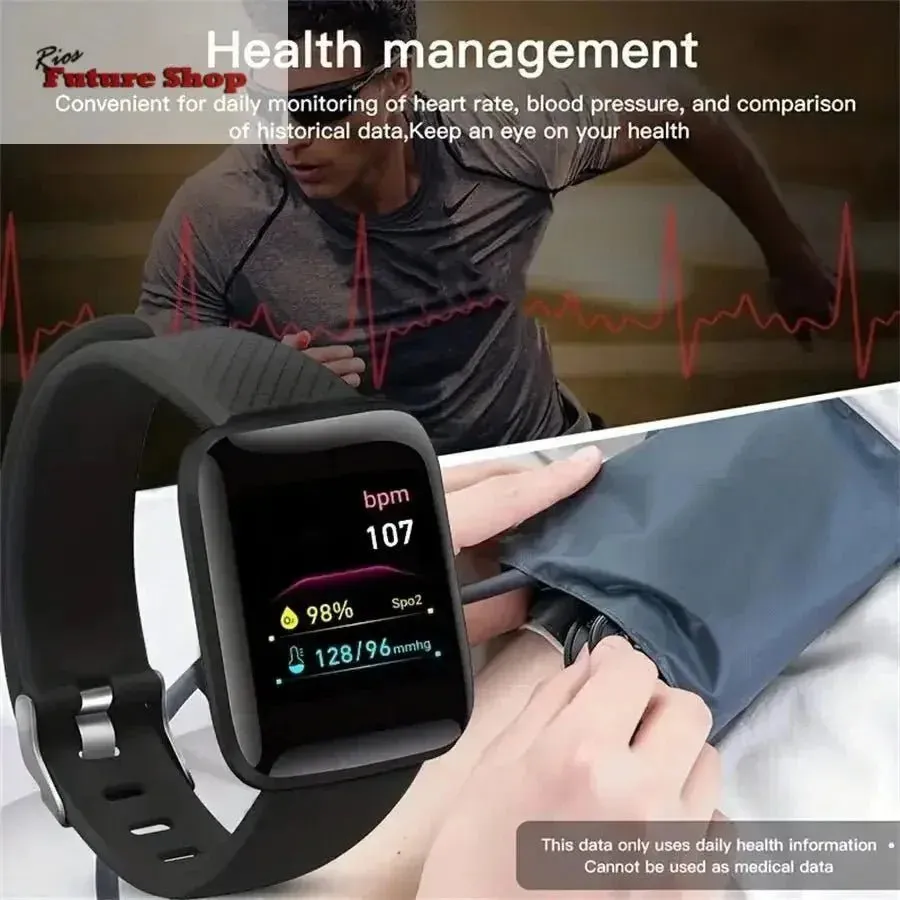 D13 Smartwatch 116Plus | Music Control | Step & Calorie Tracker | Alarm