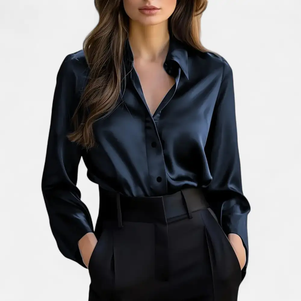 Satin Blouse Long Sleeve Elegance