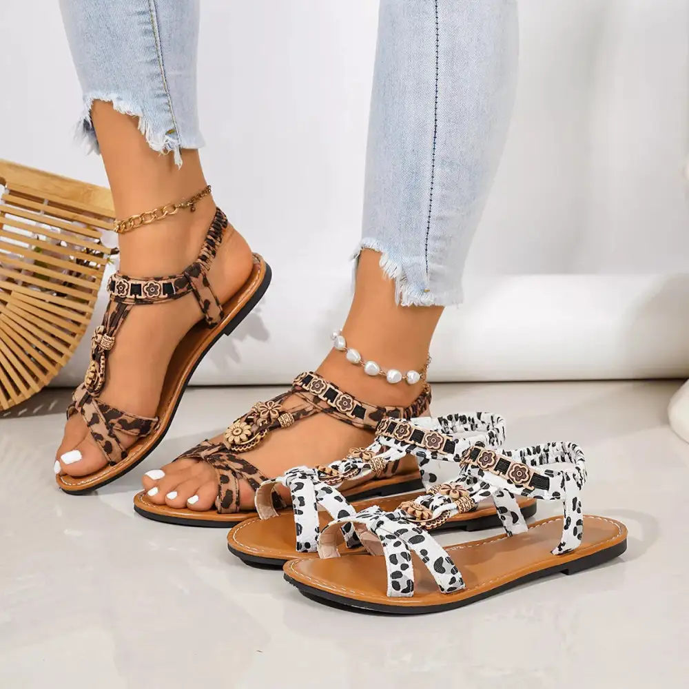 Fresh Open-Toe Flat Sandals