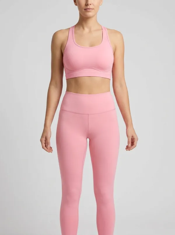 Women's Scoop-Neck Racerback Underbust-Seam Wide-Band Sports Bra