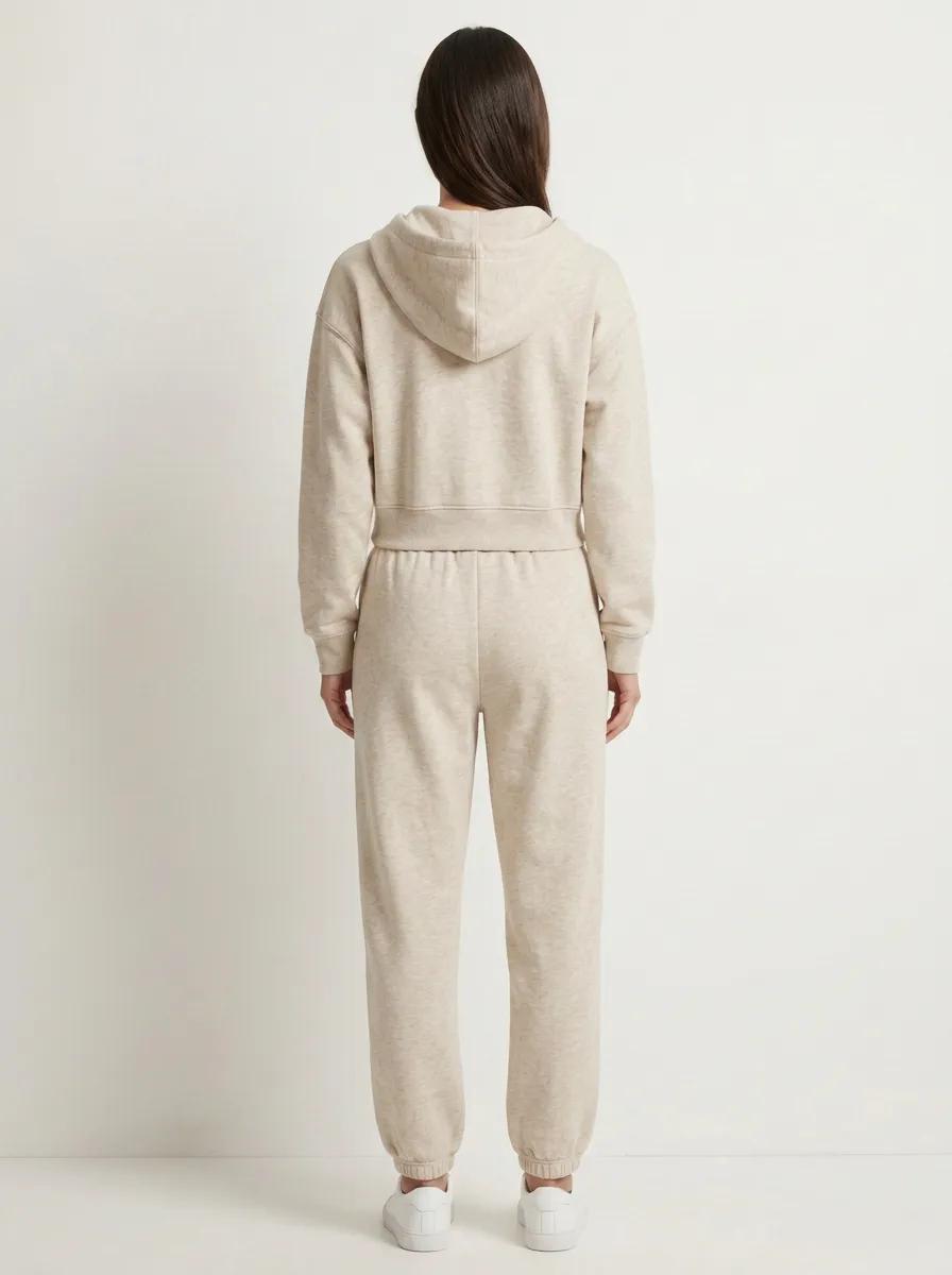 Active Training-Look Women's Cropped Zip-Up Hoodie Jogger Active Set