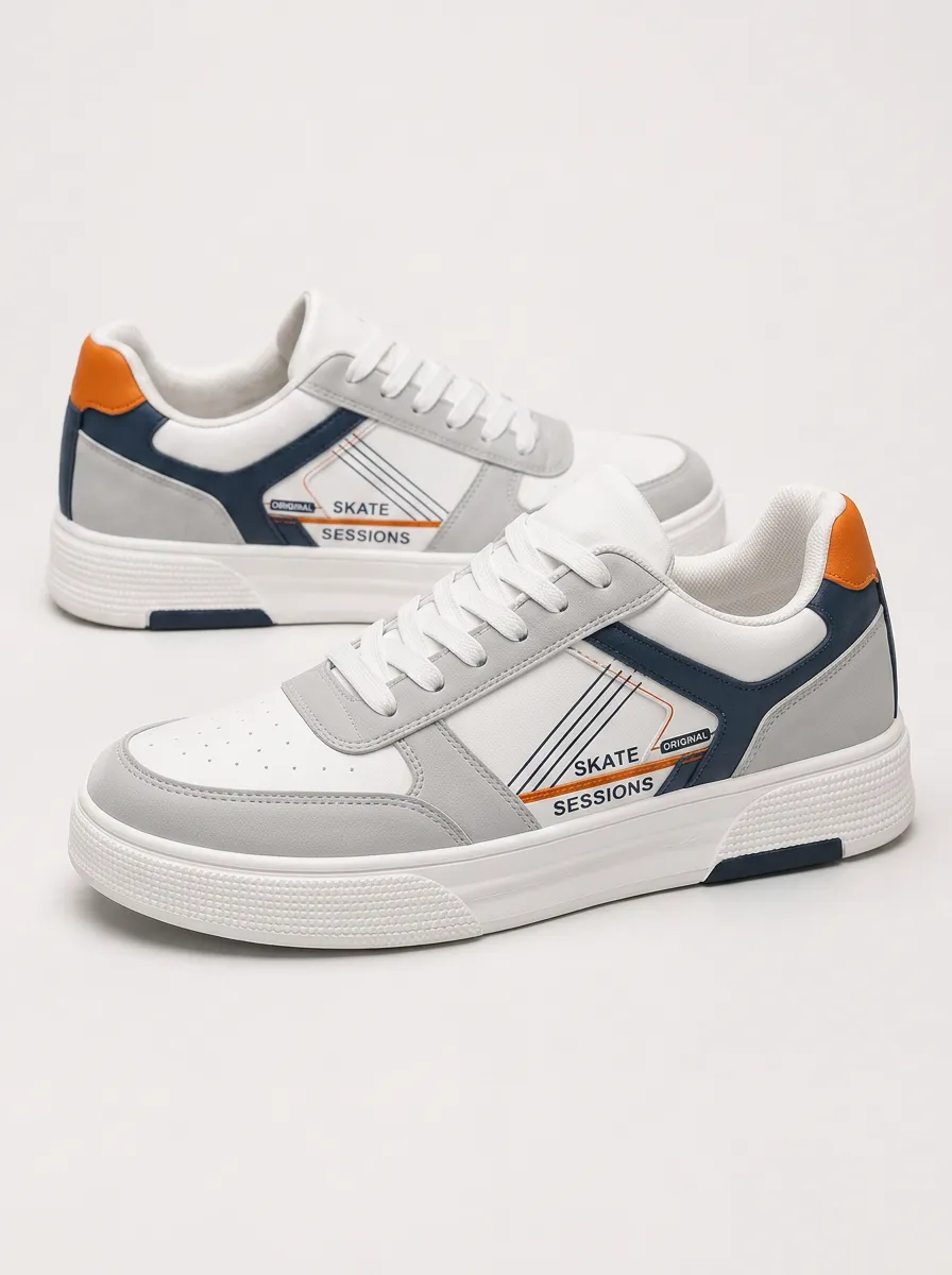 Men's Skate Sessions Graphic Printed Casual Sneakers