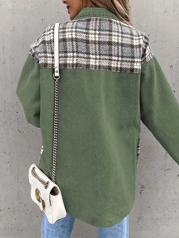 Button-Down Lapel-Collar Collared Denim Jacket