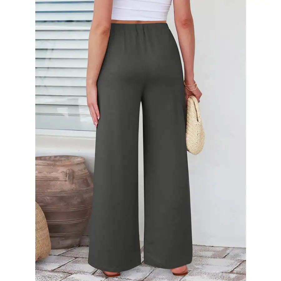 Weekend Elastic Waist Wide Leg Pants