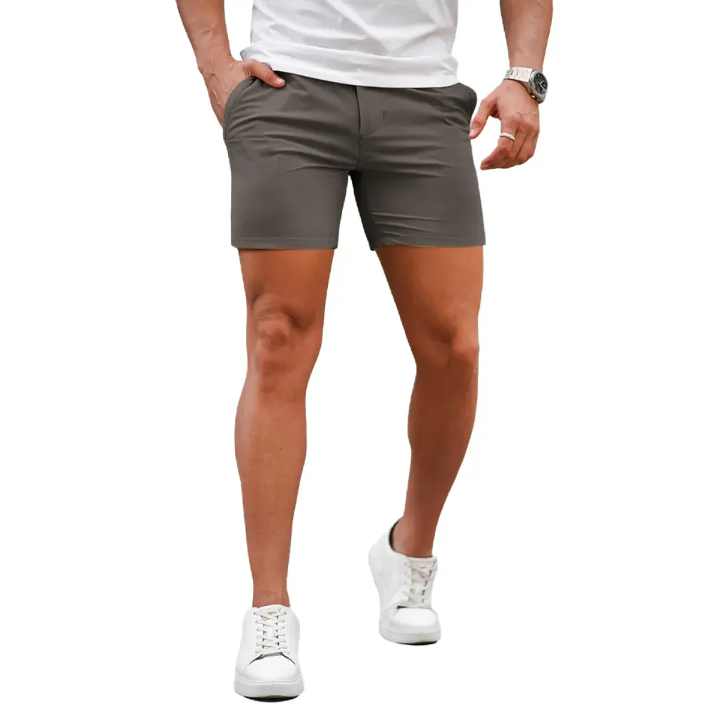 Men's 5 Inch Casual Stretch Slim Fit Chino Shorts