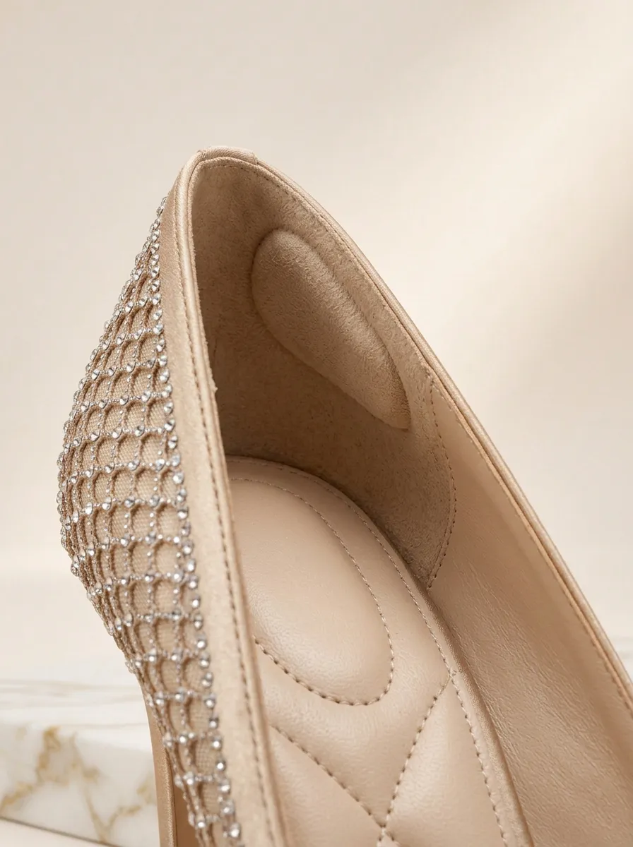 Rhinestone Mesh Bridal Women's Formal High Heels