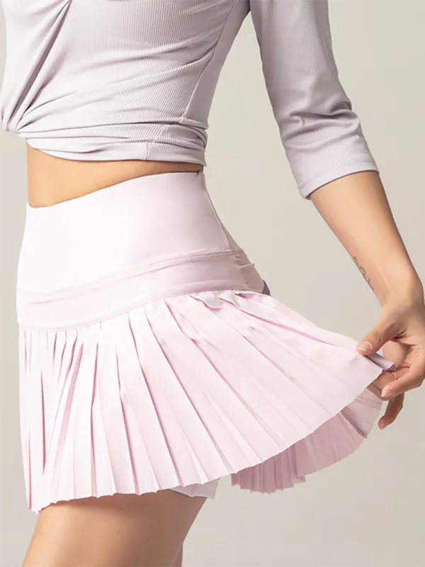 Casual Pleated Knit Skirt