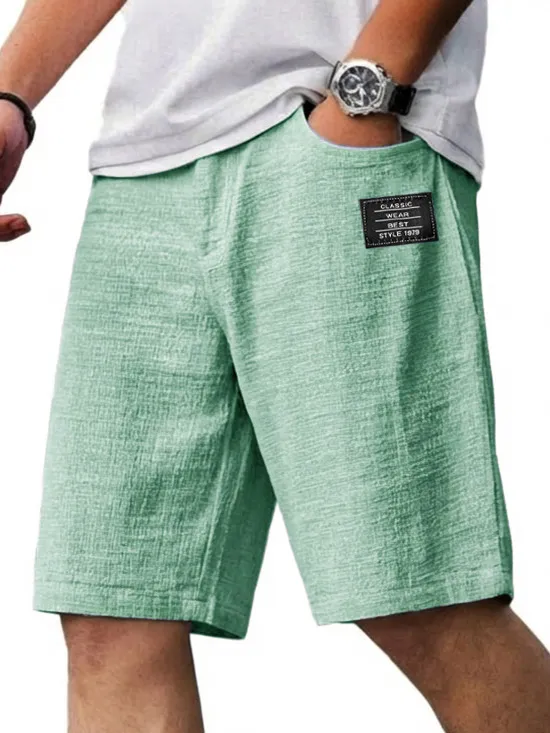 Linen Blend Relaxed Fit Shorts