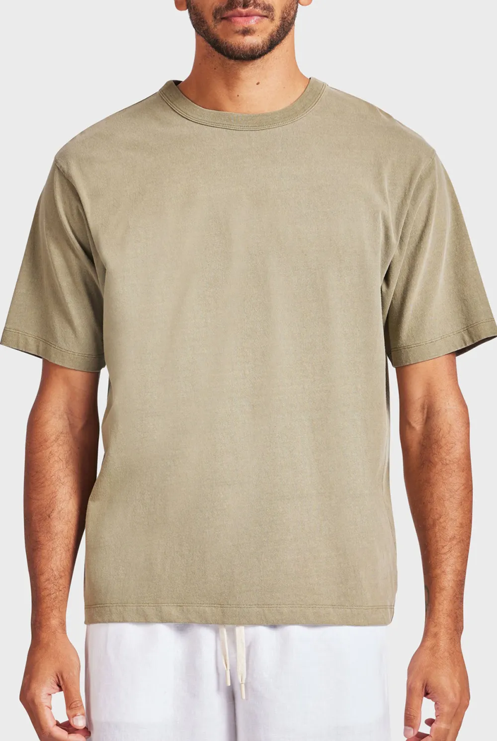 Crew Neck Solid Tee