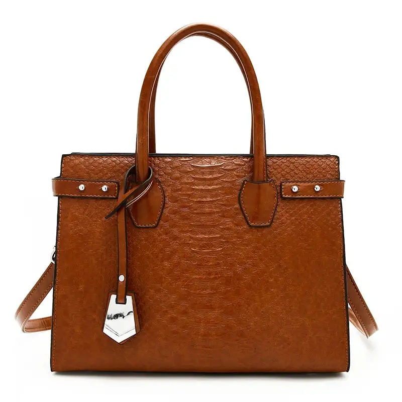 Luxurious Craft: Genuine Leather Flap-Cover Handbag