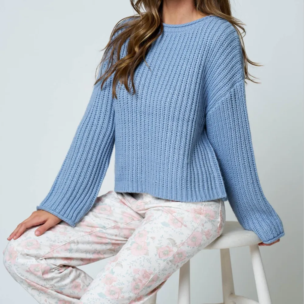 Roll-Up Raw Edge Sweater