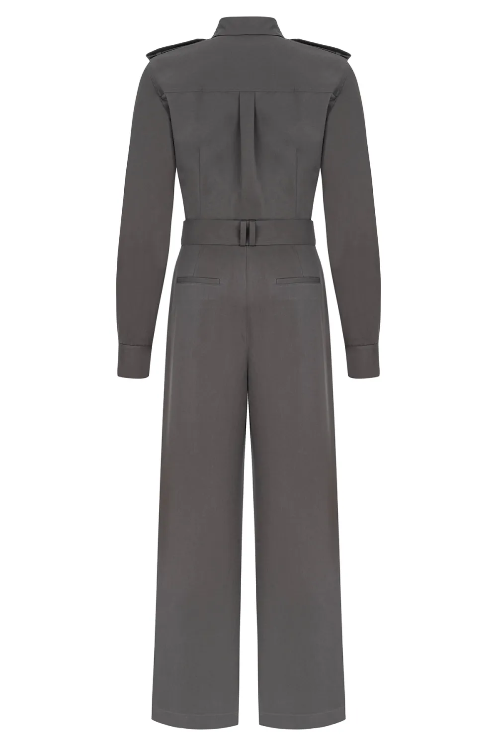 Long Sleeve Jumpsuit-Grey