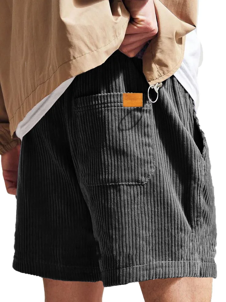 Roomy Corduroy Seamed Detail Shorts