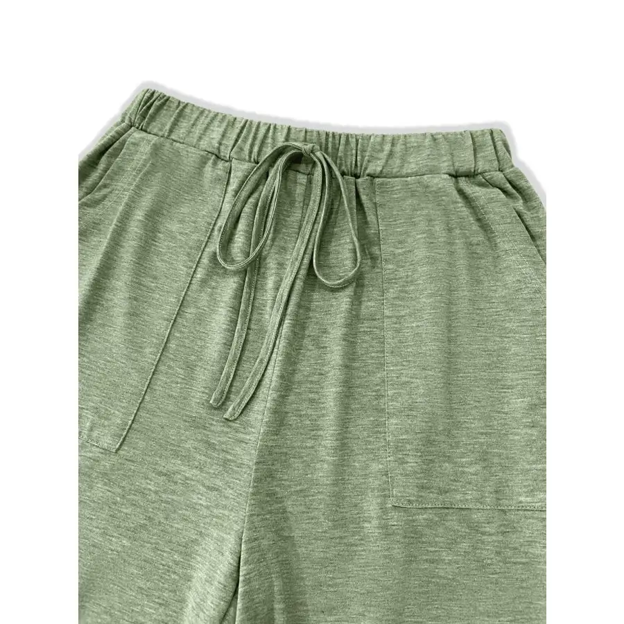Everyday Tied Wide Leg Pants with Pockets