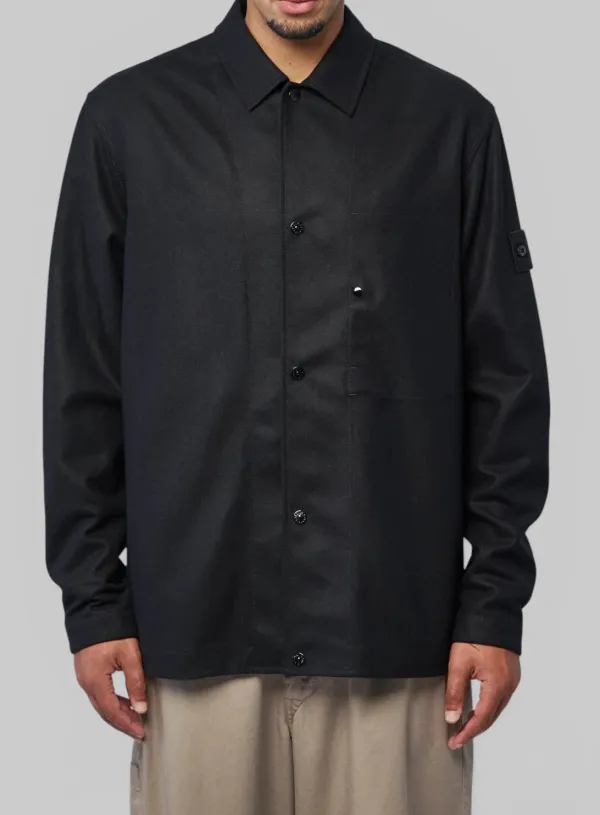 High-Collar Clean-Line Jacket
