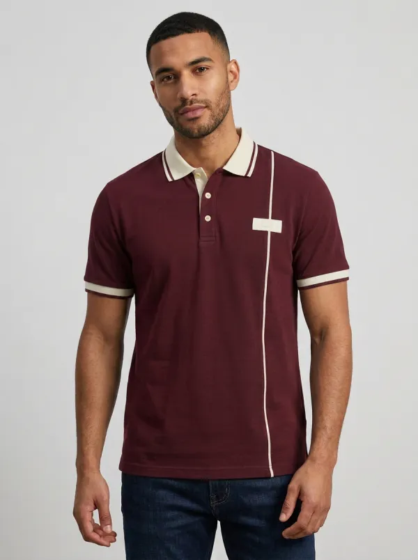 Men's Classic Smart Casual Vertical Stripe Printed Polo Shirt