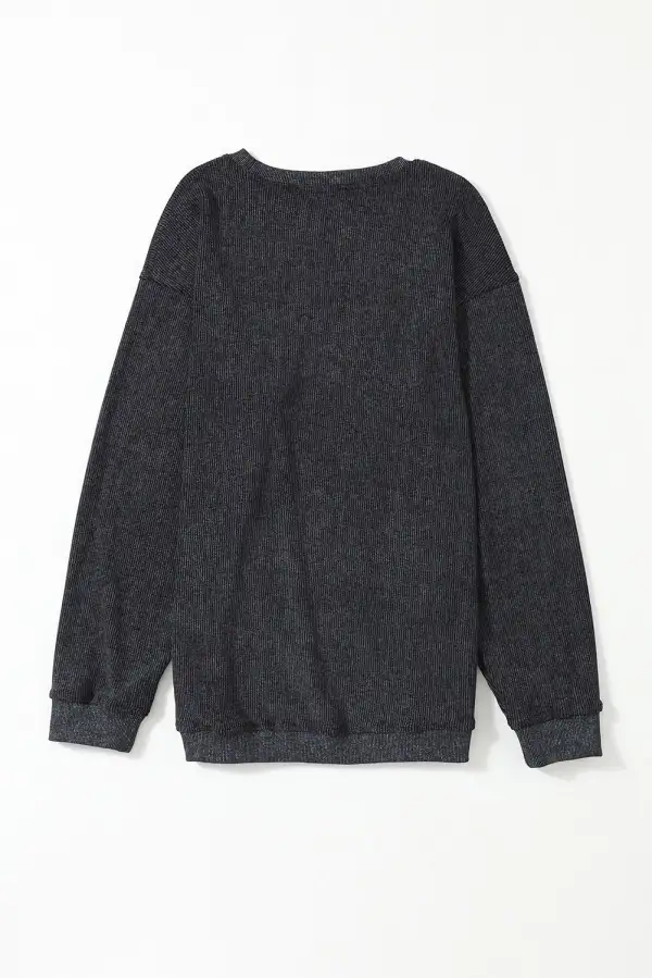 Soft Feel Ribbed Crewneck Sweatshirt