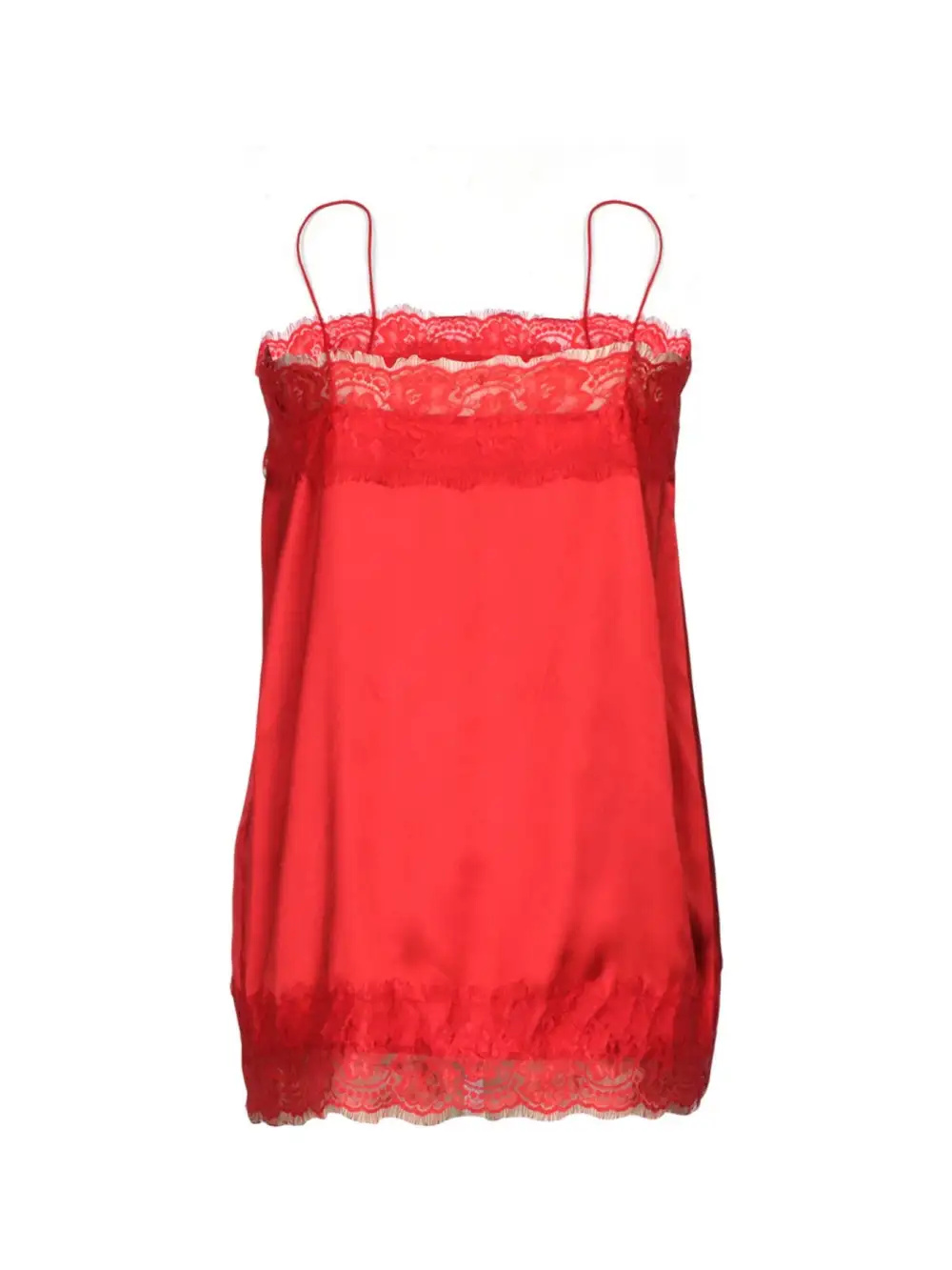Lace Trimmed Satin Cami