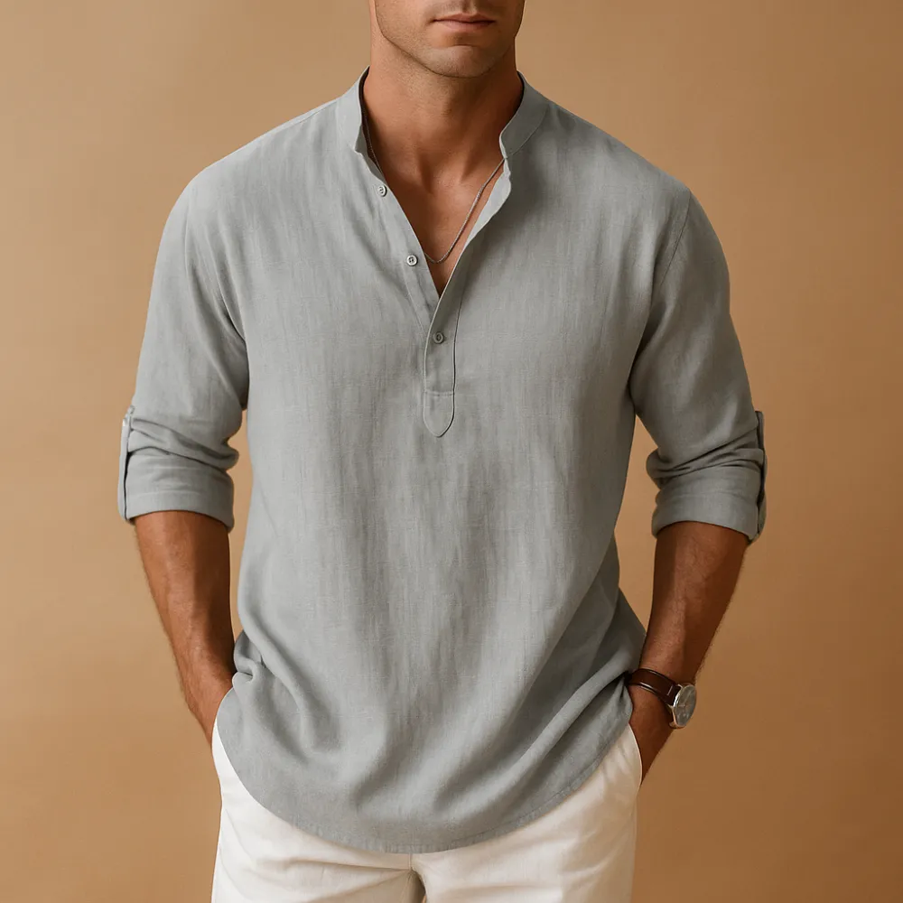 V Neck Breathable Long Sleeve Shirt