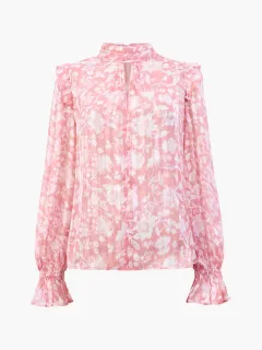 High Neck Creative Breathable Floral Print Turtleneck Top