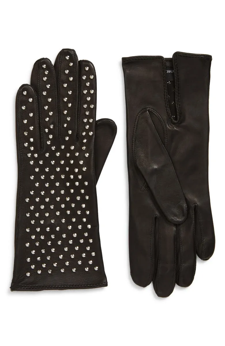 Kelly Studded Leather Gloves