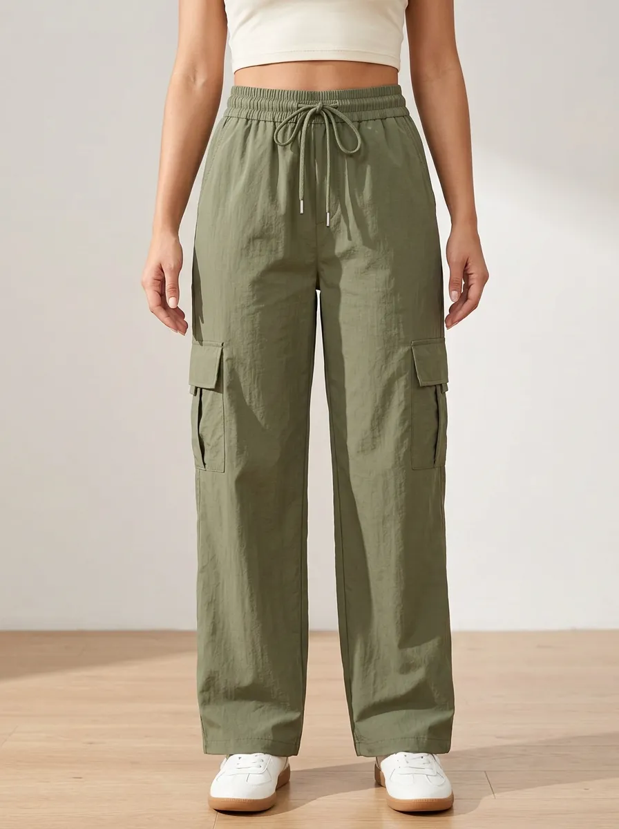 Drawstring Breathable Cargo Pants