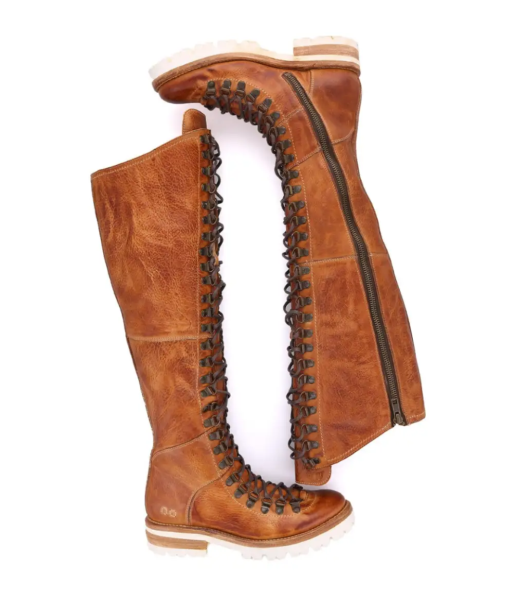 Side-Zip Lace-Up Hiker Boots