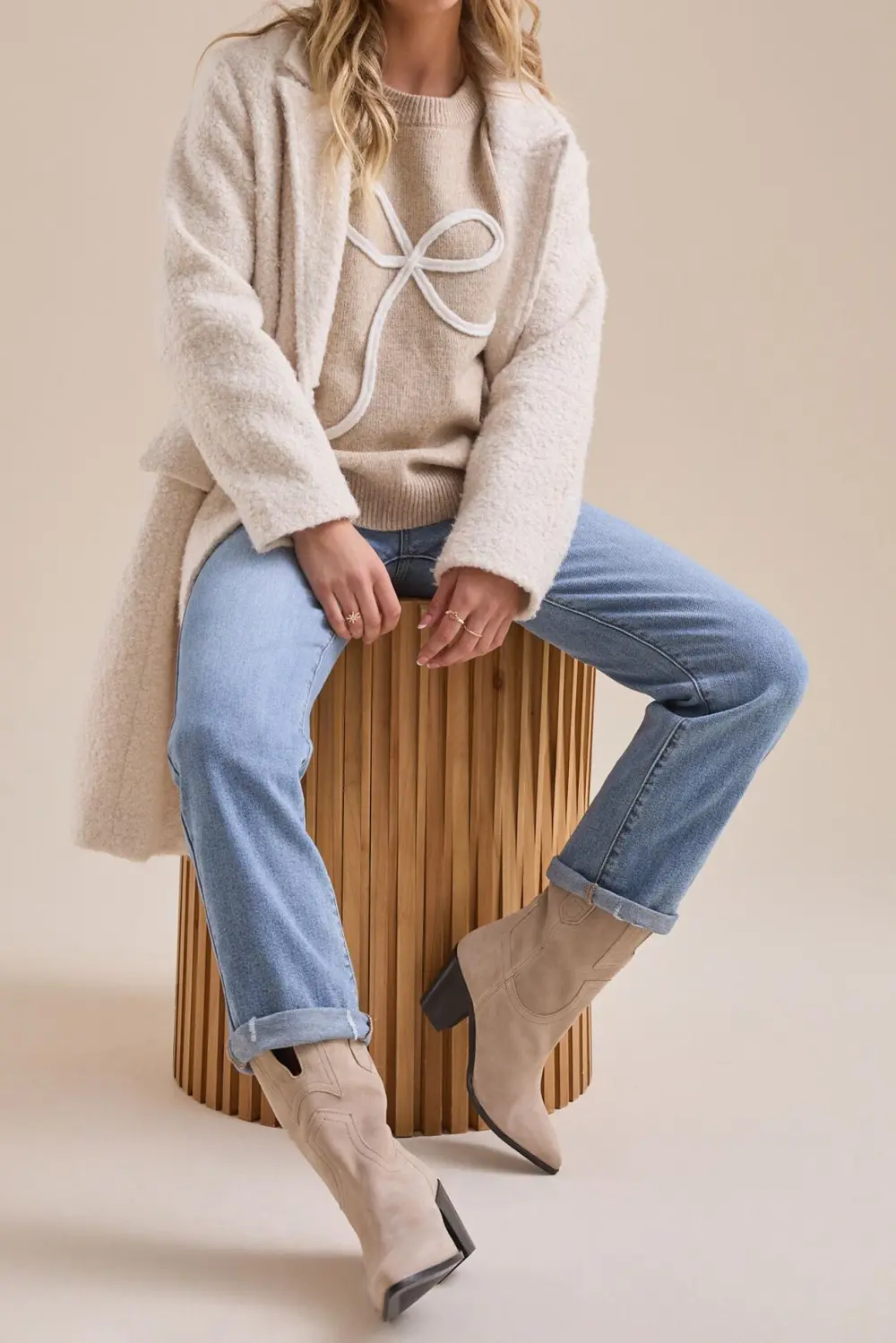 Long Sleeve Bow Sweater
