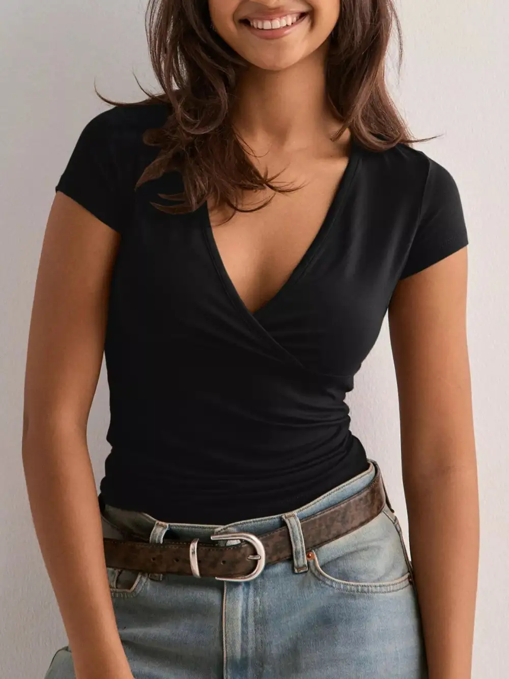 Clean-Lined Refined Short-Sleeve T-Shirt