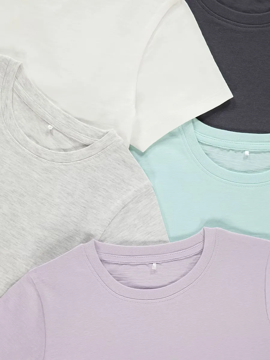 Short Sleeve T Shirts 5 Pack