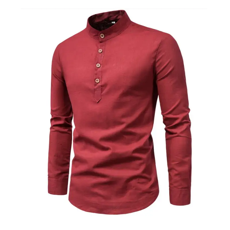 Relaxed Collar Band Shirt