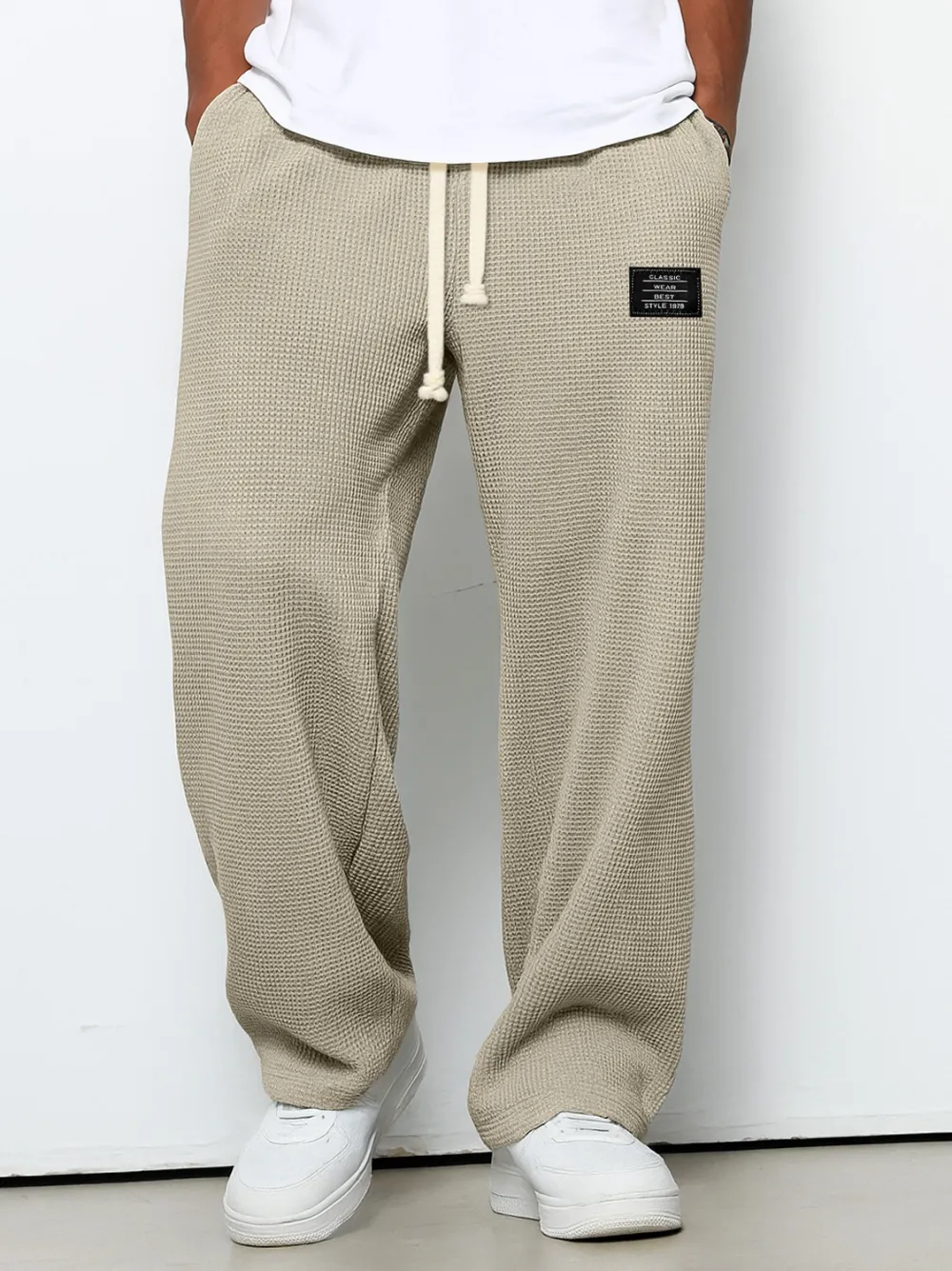Textured Knit Relaxed Trousers