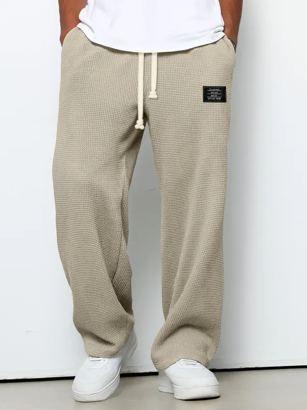 Textured Knit Relaxed Trousers